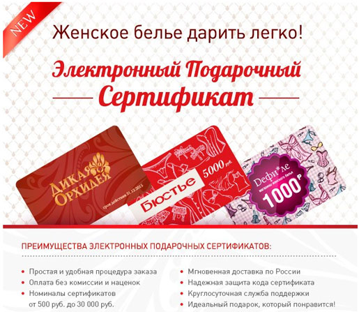 Сертификат от компании Дикая Орхидея